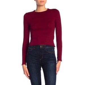 🌸 GOOD LUCK GEM Lettuce Edge Long Sleeve Shirt